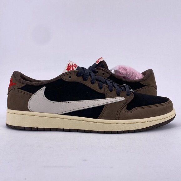 Travis Scott Air Jordan 1 Retro Low OG Dark Mocha CQ4277-001 Black Red Sail